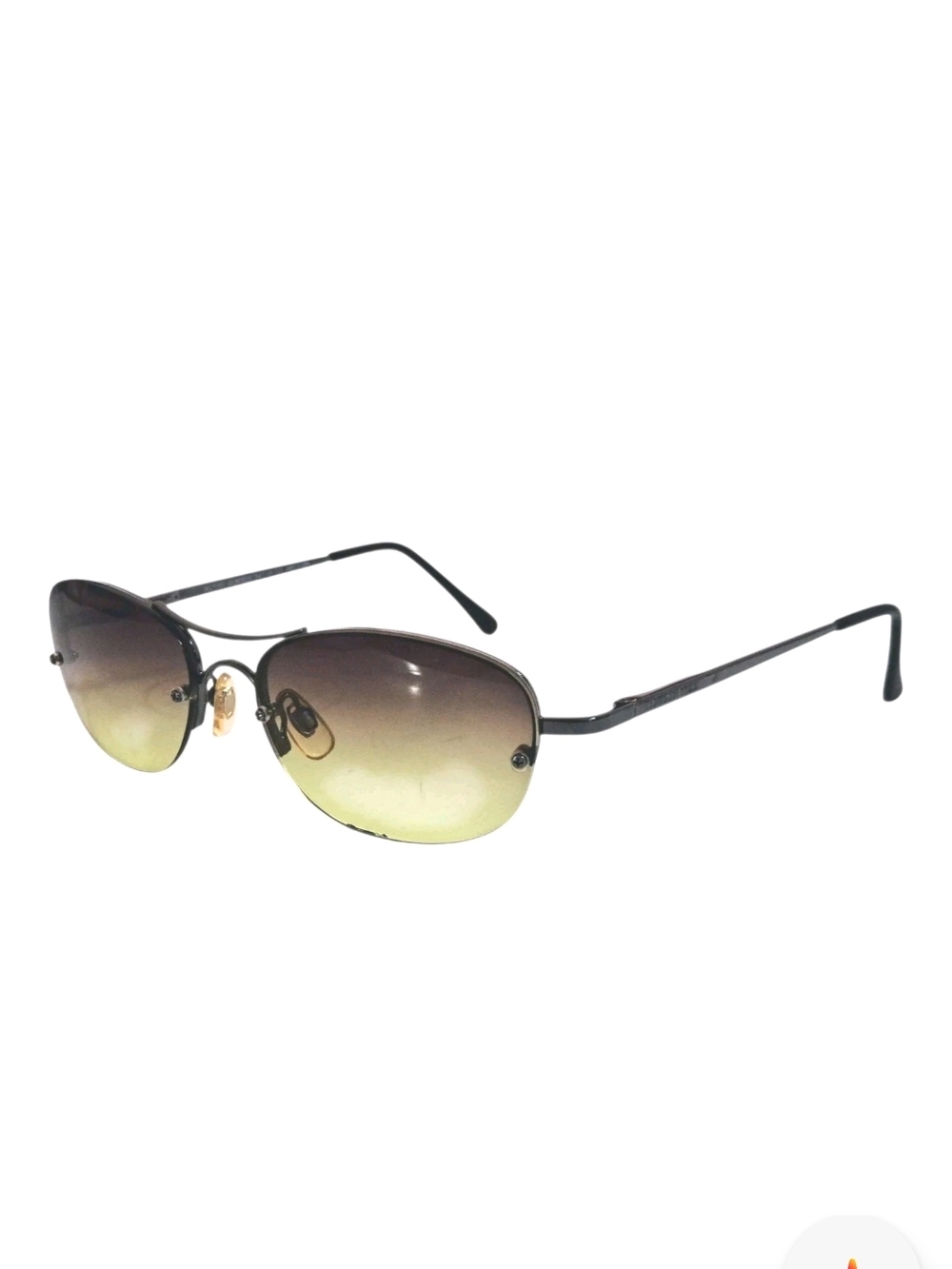 Kenneth Cole KC 7151 Sunglasses Aviator Gunmetal Gradient Olive Unisex